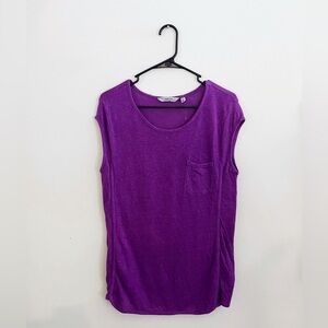 Athleta Linen Purple Tunic loungewear athleisure casual yoga pilates activewear